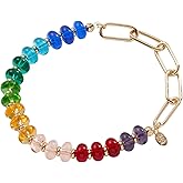 Alex and Ani Rainbow Beaded + Chain Stretch Bracelet