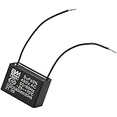 BlueStars CBB61 5uF 2-Wire Ceiling Fan Capacitor 250/450VAC | 50/60Hz capacitor for ceiling fans, pump motors and generators, For 250VAC, 300VAC, 350VAC and 400VAC applications.