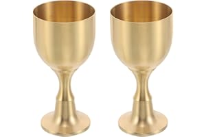 CATIEBYE 2pcs Retro Holy Grail Vintage Chalice Cup Communion Cup Offering Chalice for Altar Worship