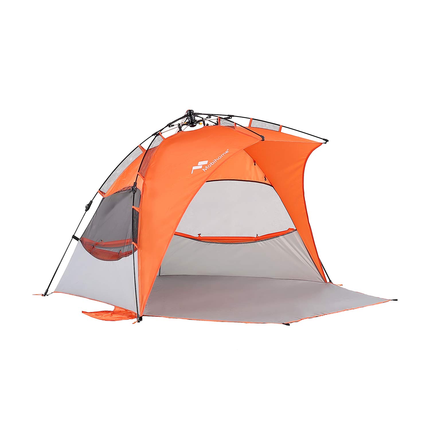 Mobihome Beach Tent Sun Shelter Pop Up, Sand ＆ Surf Beach Shade Tents Umbrella ＆ Portable Canopy Easy Setup for 2-3 Person Outdoor Camping Fishing - Mobihome Beach Tent Sun Shelter Pop Up for 2-3 Person, Easy Setup