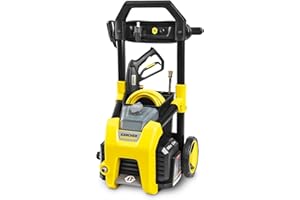 Kärcher K1800PS Max 2250 PSI Electric Pressure Washer with 3 Spray Nozzles - Great for Cleaning Cars, Siding, Driveways, Fenc