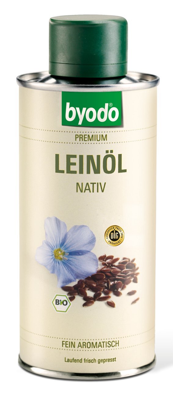 Byodo Natives Leinöl, 2er Pack (2 x 250 ml Dose) - Bio
