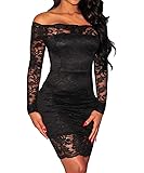 Shawhuwa Womens Sexy Criss Cross Off Shoulder Bodycon Party Club Midi Dress
