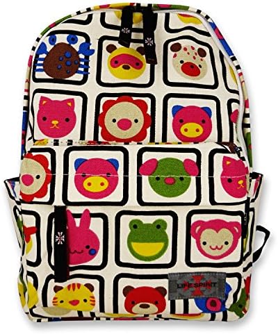 Backpack for Kids Made with Canvas Material in Animals Print