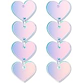 Adoshine Heart Earrings BlingBling Dangle Earrings Acrylic Cute Hot Pink Red Rave Earrings Love Heart Shaped Earring For Women Gift
