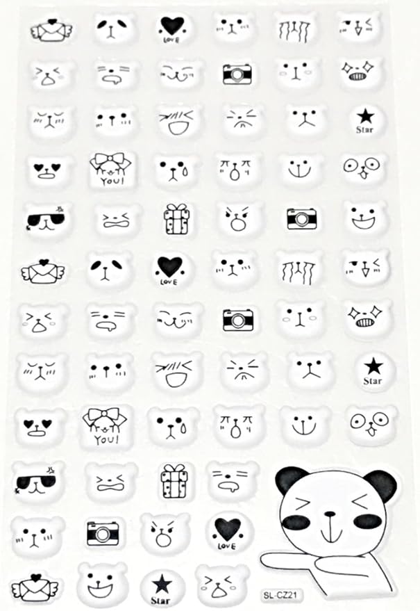 Amazon Co Jp Artasy Workshop 並行輸入品 可愛い 夜光 3d 三次元 立体 ステッカー カラフル 兔 猫 顔文字 熊 表情 フクロウ 可愛い 花 手作り 紙 レター 手紙シール デコレーション 飾り 3d Sticker Cz 21 おもちゃ