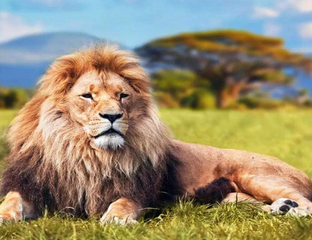 Amazon Co Jp Mzznz 壁紙hd横暴なライオン動物の写真テレビの背景の壁大きな壁画リビングルームの背景動物の壁紙 150x1cm ホーム キッチン