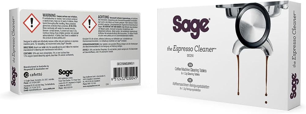 Sage Espresso Cleaning Tablets 8 Count Removes Oils & Residues