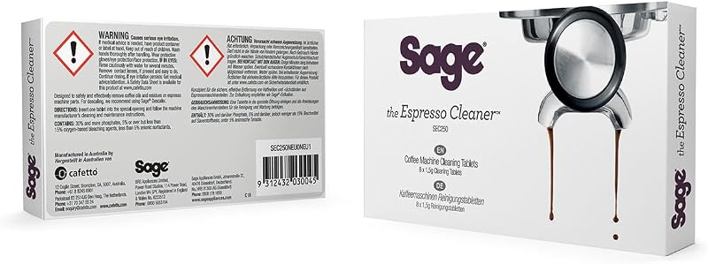 Sage Espresso Cleaning Tablets 8 Count Removes Oils & Residues