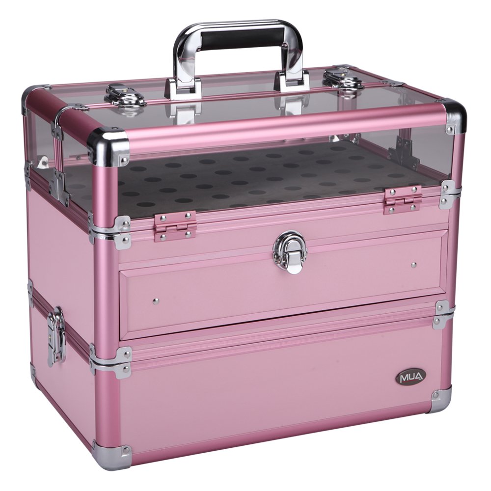 MUA LIMITED Large Stacking Pro Nail Artist Aluminum Storage Case, Nail