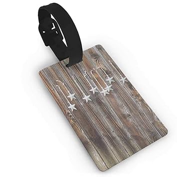 silver luggage tags