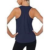 Hiwzffy Workout Tank Tops for Women Racerback Tops Sleeveless Running Shirts Loose Fit Athletic Gym Quick Dry Exercise