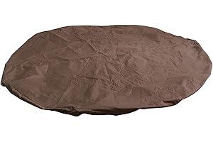 Veemoon Waterproof Hot Tub Cover 200x30cm Brown Outdoor Spa Protective Bathtub Dust Rain Shelter