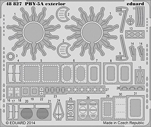 EDU48827 1:48 Eduard PE - PBY-5A Catalina Exterior Detail Set (for use with the Revell model kit) [MODEL KIT ACCESSORY]