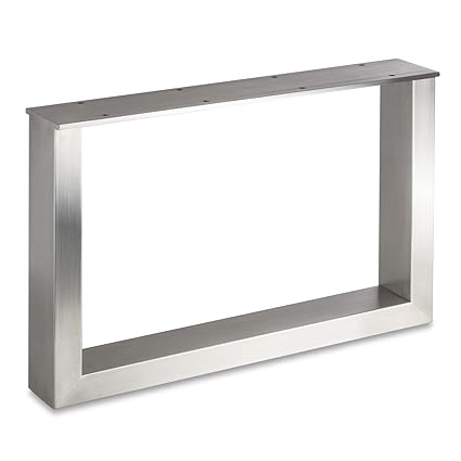 Exklusives Tischgestell KUFE ECHT Edelstahl/Profil 80 x 40 mm/Höhe: 400 mm/Tiefe: 600 mm höhenverstellbar Couchtisch-Unterges