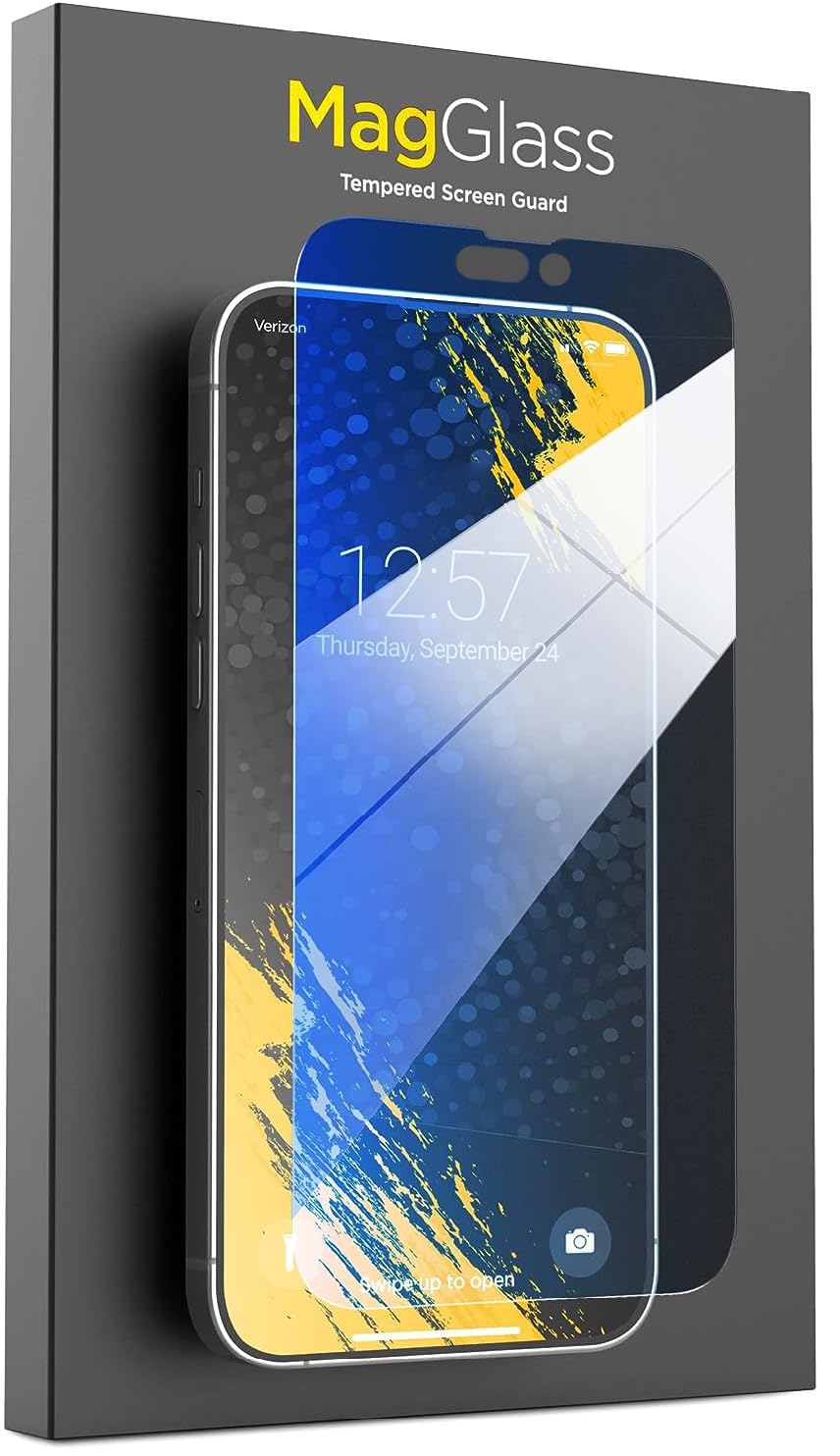 magglass Bluelight Screen Protector, Compatible with iPhone 15 (2023) Blue Light Blocking Tempered Glass, Easy Bubble-free Applicator Included (9H)