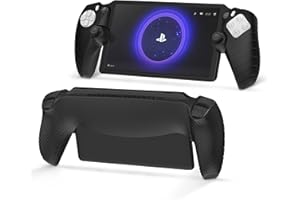 LOVE MEI Silicone Protective Case for Sony PlayStation Portal Remote Play, Anti-Scratch Silicone Cover Anti-Slip Shockproof Case for PlayStation Portal Remote Play Gaming Console (Black)