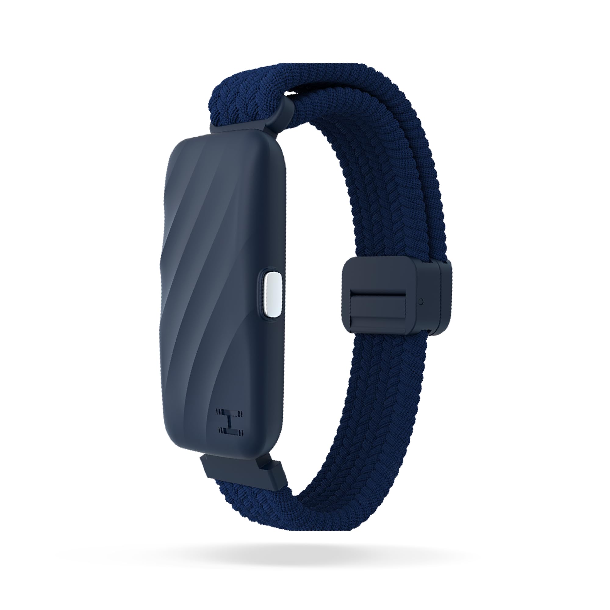 Homedics WakeBand Vibrating Alarm Wristband - Silent Alarm Clock Alternative with 9 Modes & Snooze Function, App Control, Gentle Vibration Wake Up Watch with Soft Fabric Band, Blue