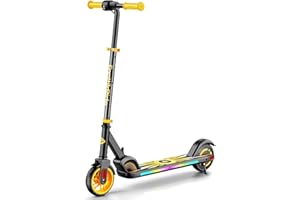 FanttikRide C9 Apex Kids Electric Scooter, Bluetooth Music Speaker, Colorful Light for Kids 8-12, 3.9-5.2 ft, 132 lbs, 5 Miles Range, Up to 40 min Ride Time, 5/8/10 MPH, 3 Adjustable Heights