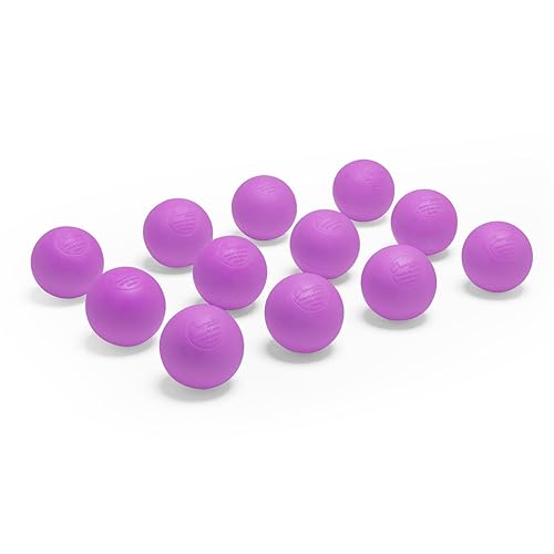 Champion Sports Colored Lacrosse Balls: Violet Official Size Sporting Goods Equipment for Professional, College & Grade School Games, Practices & Recreation - NCAA, NFHS and SEI Certified - 12 Pack