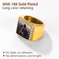 FindChic Personalized Signet Rings for Men 18K Gold