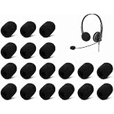18 Pack Microphone Covers Foam, Black Noise Microphone Windscreen, Lapel and Headset Mini Microphone Foam Cover with Box