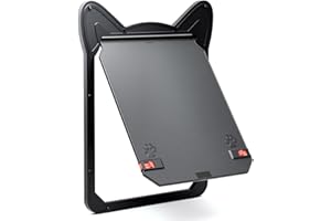 AURASPHERE Pet Screen Door for Small Dogs & Cats - Heavy Duty Magnetic Lockable Flap, Inside Door 8.59x6.62inch, Easy Install for Sliding Glass/Patio Doors Screen, Scratch-Resistant & Security Latch (Size M)