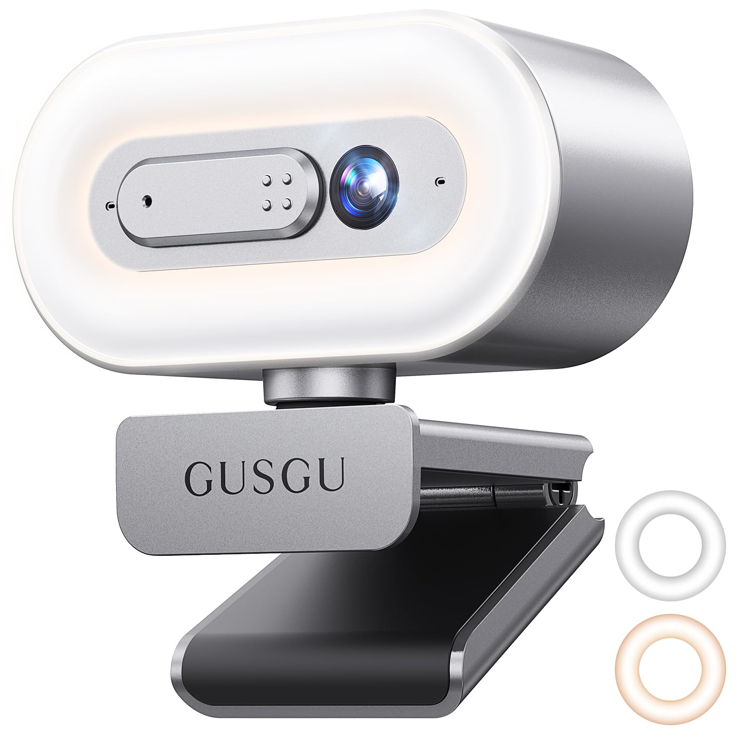 Photo 1 of GUSGU G920 2K Quad HD Webcam for PC, Auto Focus, with Microphone & Light & Privacy Cover, Web Camera for Desktop Computer/Laptop/MacBook, USB Streaming Camera