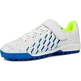 Tobfis Boys Girls Indoor Training Soccer Cleats Turf Soccer Shoe Unisex-Child Athletic Sneakers