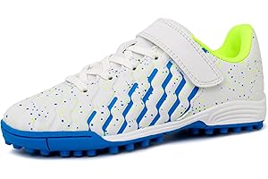 Tobfis Boys Girls Indoor Training Soccer Cleats Turf Soccer Shoe Unisex-Child Athletic Sneakers