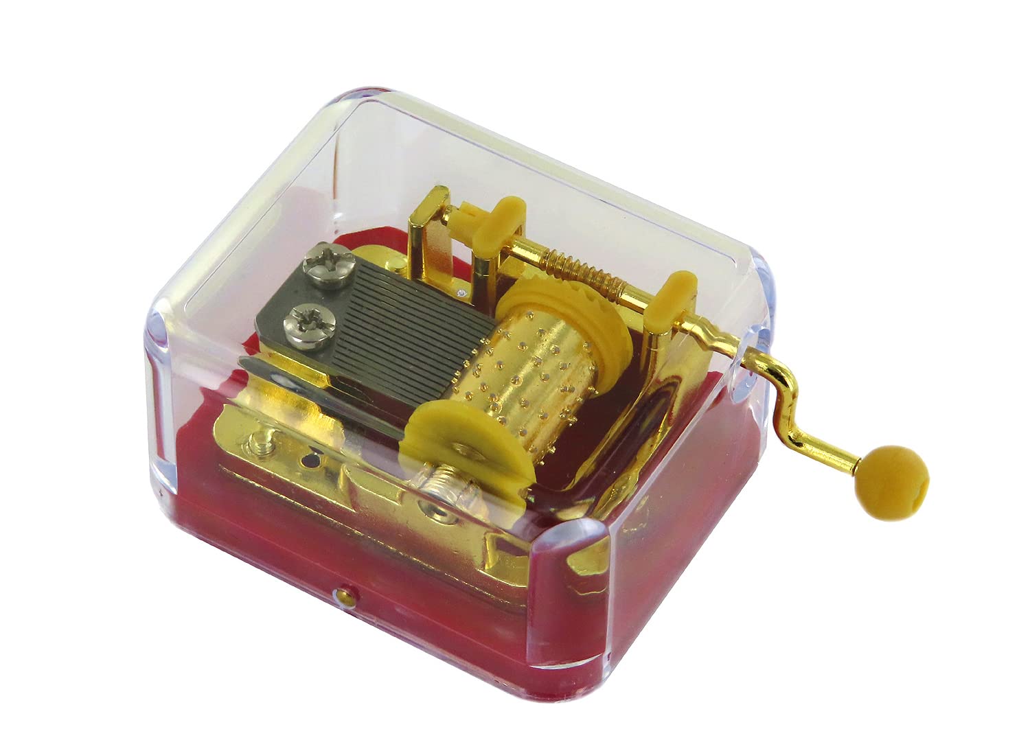 Lutèce Créations Hand-cranked musical box/music box made of acrylic glass and gilded metal with 18-note musical mechanism - Hedwig's theme - H. Potter and the Philosopher's Stone (John Williams)