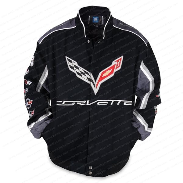 Amazon.com: Corvette Racing Embroidered Cotton Jacket Black Size