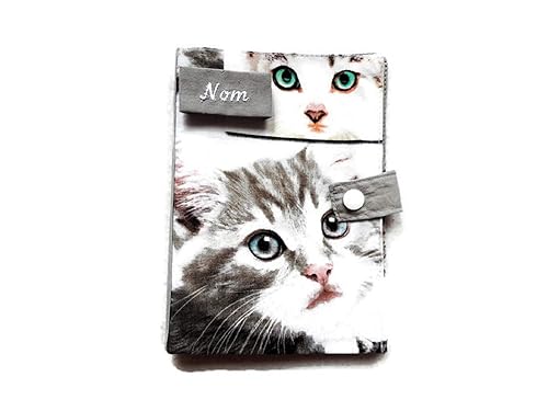 Couverture Carnet De Santé Ou Passeport Pour Chats Nom Brodé