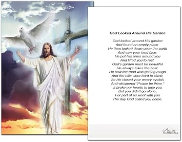 Amazon Com Funeral Memorial Prayer Cards 50 Cards Fpc1151en