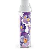 Tervis Watercolor Pansy Made in USA Double Walled Insulated Tumbler Travel Cup Keeps Drinks Cold & Hot, 24oz Venture Lite Water Bottles, Classic