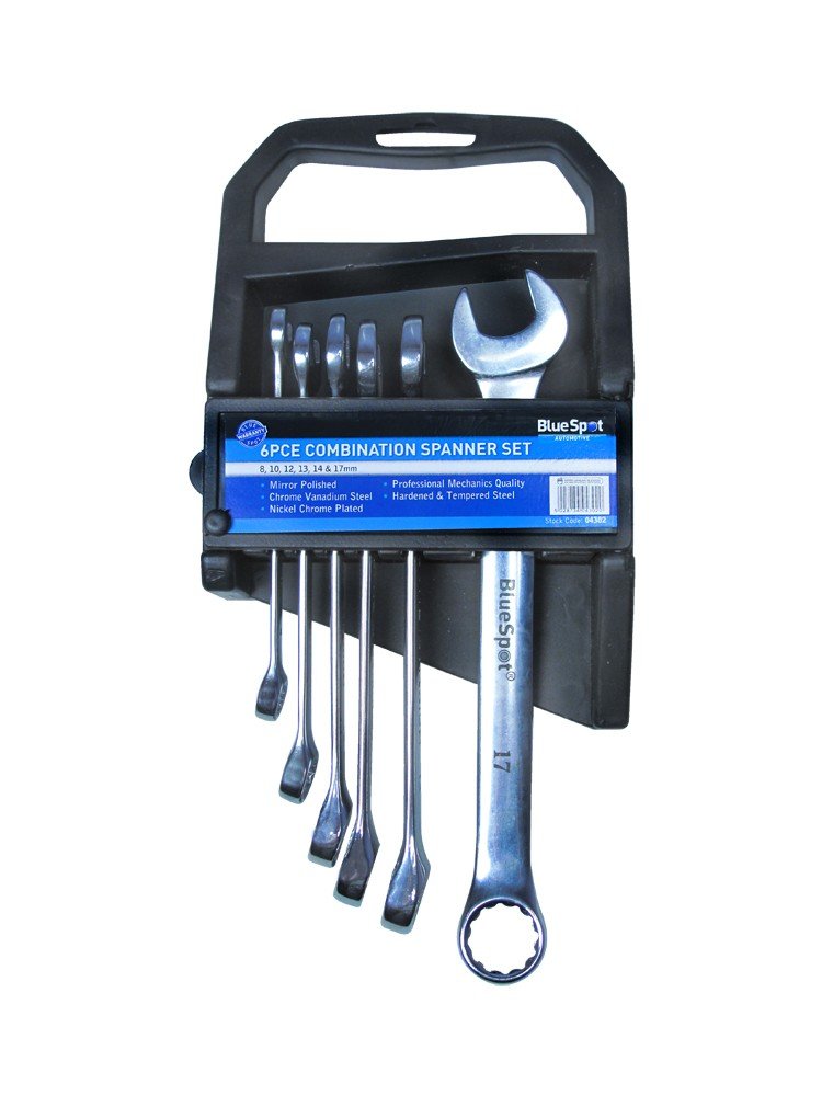 Blue Spot 04302 Combination Spanner Set (6 Pieces)