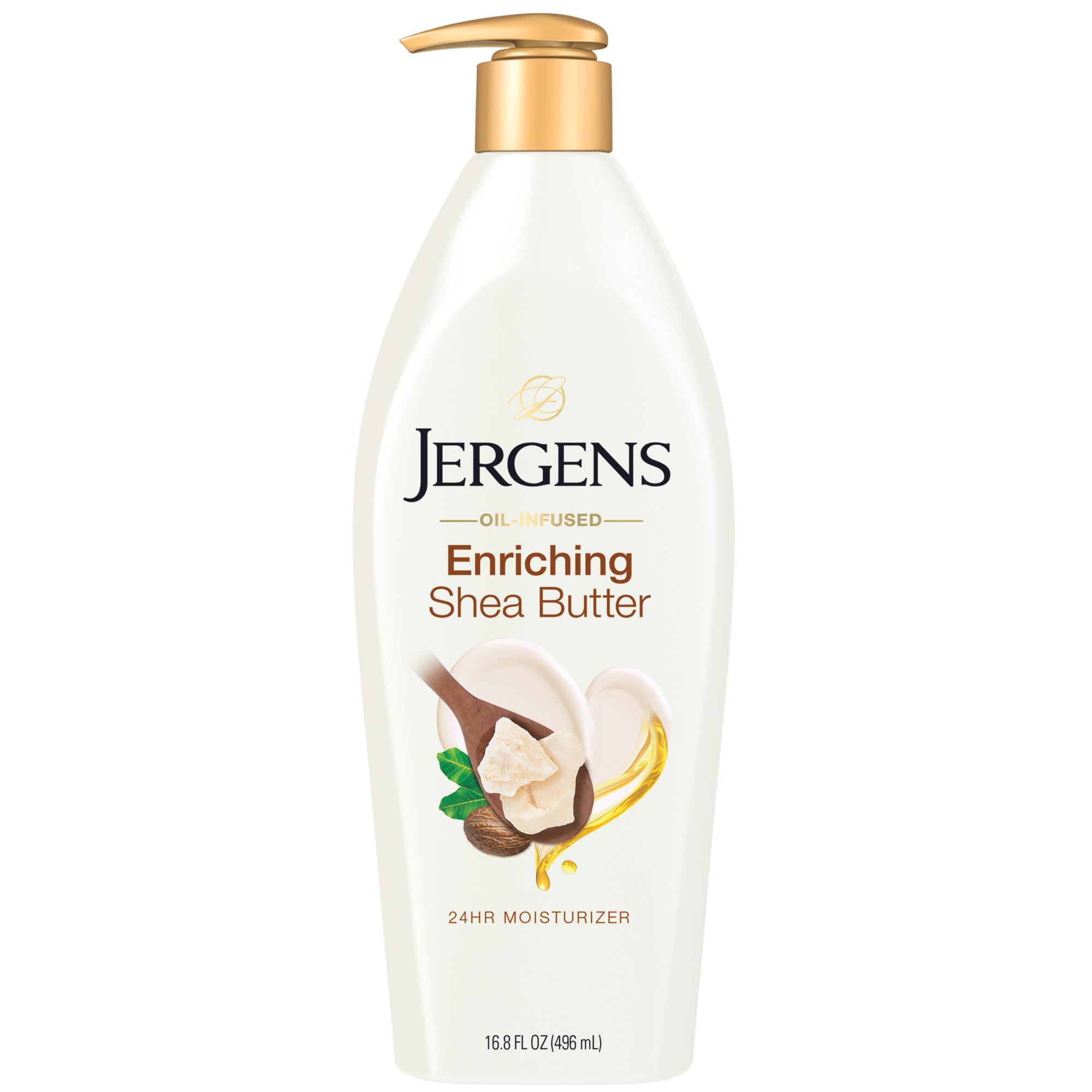 Photo 1 of Jergens Shea Butter Hand and Body Lotion, Deep Conditioning Moisturizer, 3X More Radiant Skin, with Pure Shea Butter, Dermatologist Tested, 16.8 Oz, Pack of 3