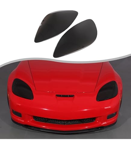 X AUTOHAUX Headlight Lens Cover & Seal Gasket Set For Chevy Corvette C6 (2005-2013) - Clear Polycarbonate