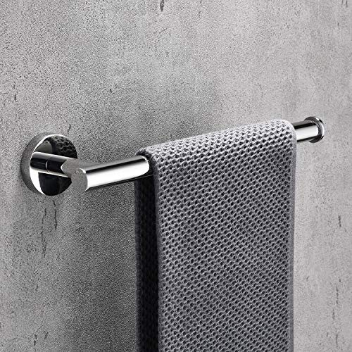 image for LuckIn Towel Bar Set Chrome Polish, Modern Bathroom Accessories Set Si