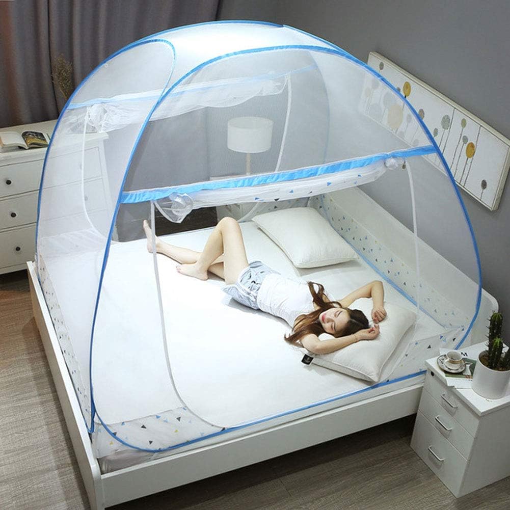 LOKKG Camping Portable Travel Bed Canopy, Popup Yurt Mosquito Nets