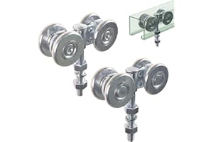 2PCS YUEBM Track Roller Wheels Accessory Parts of The Beam Trolley System Used with Box Rail to Mount Heavy Barn or Shed Slid