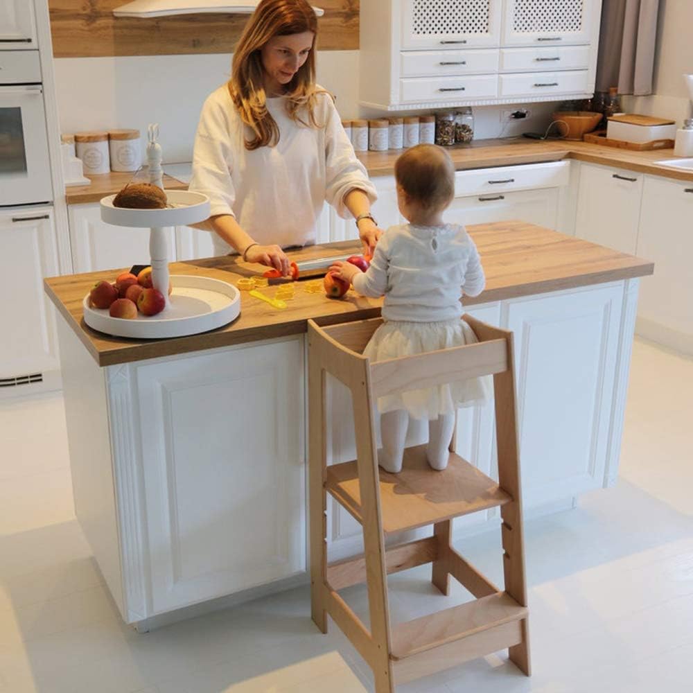 VBARV Kids Kitchen Step Stool,Little Partners Explore Store Learning Tower,Selected Imported Solid Wood,Environmentally Friendly,for Toddlers or Any Little Helper