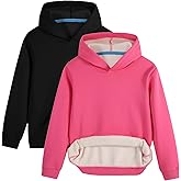 Shouldin 2-Pack Kids Fleece Hoodie Toddler Pullover Hooded Sweatshirt Long Sleeve Warm Hoodie with for Boys and Girls