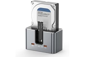 MiliPow Dual Bay Hard Drive Docking Station for 2.5 & 3.5 inch SATA HDD/SSD and M.2 NVMe SSD, USB 3.2 HUB 10Gbps Data Transfe