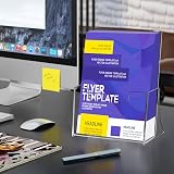 ROSSHINE A4 Leaflet Holder 2 Pack Crystal Clear Acrylic Brochure Holder view 6