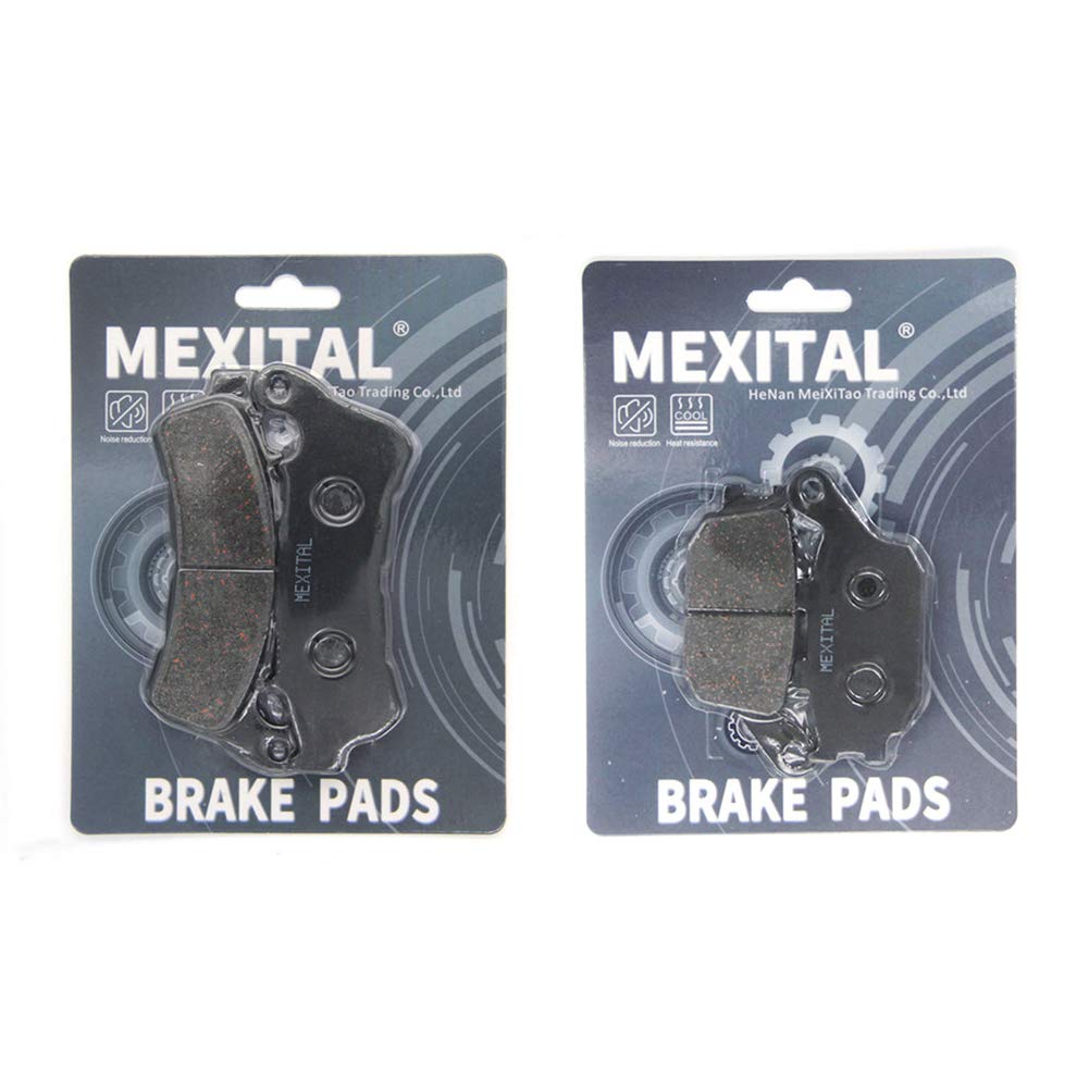 MEXITAL 1 Set Motorbike Brake Pads Front and Rear for CBF 500 (04-07) / NC 700 Integra Scooter (12-14) / VT 1300 CXAA Chopper (10-11) MXB388-174