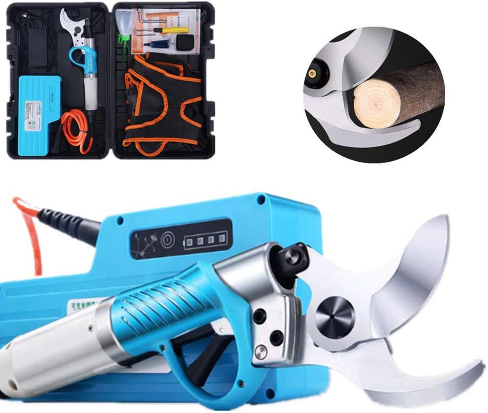 WANZZN 45Mm Electric Pruning Shears, Rechargeable Branches Scissor Garden Grafting Pruner Cutting Tool, Fruit Tree Thick Branches, 8-10 Working Hours