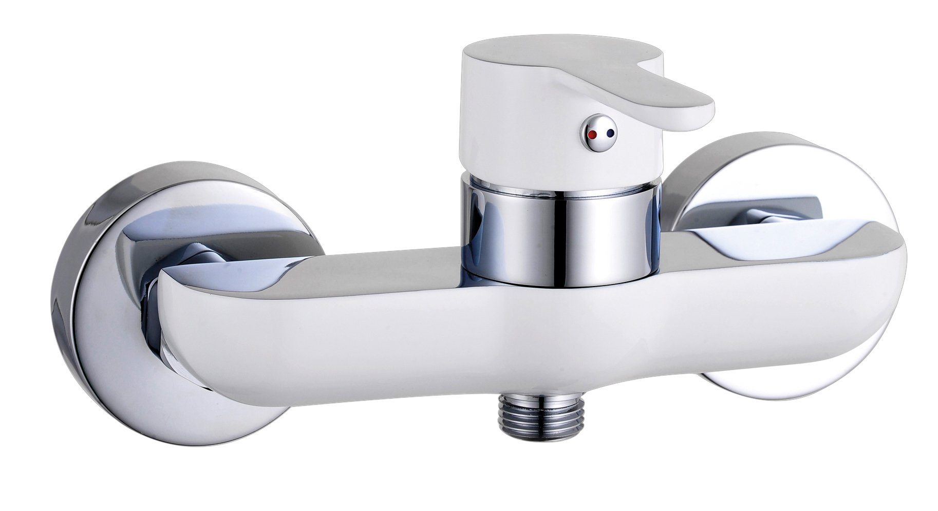 Eisl Shower tap, Disegno Nuevo, Single Lever Mixer, Bicolour Look Chrome/White, NI168DINWCR