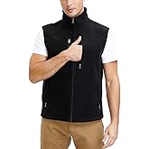MOHEEN Men's Fleece Vest Outdoor Full Zip Softshell Sleeveless Jacket with Pockets