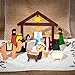 Unfinished Wooden Nativity Scene Set, DIY Christmas Decoration Crafts (11 Pieces)